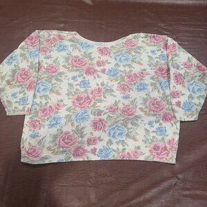VINTAGE 1990s Glory US Floral Sweater  Sz: see measurements
